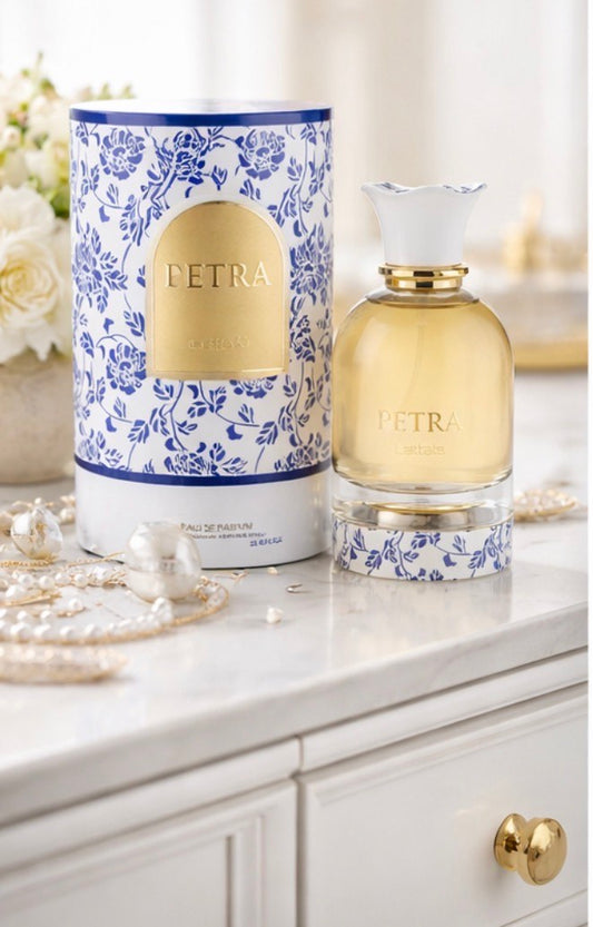 Lattafa Petra Eau de Parfum 100ml | Refined Creamy Floral Luxury